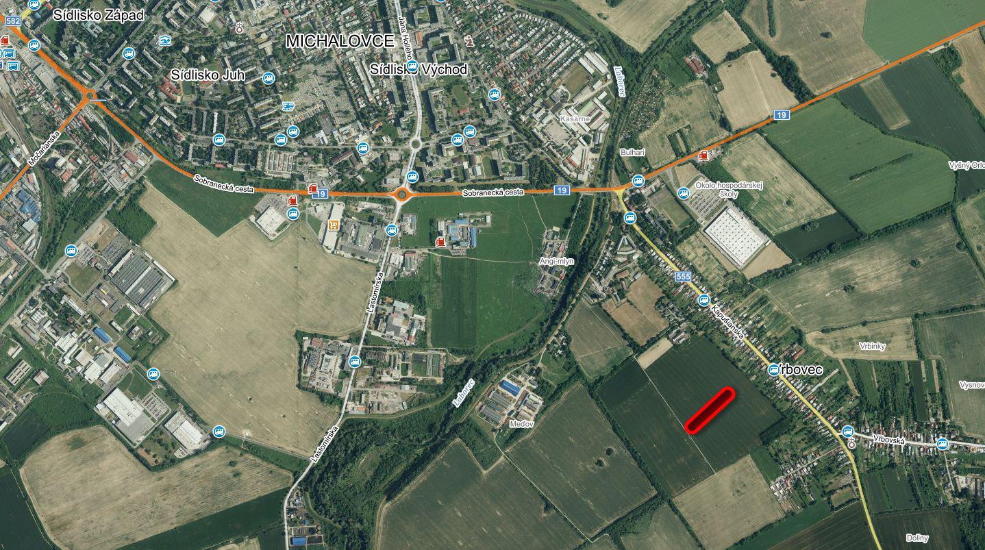 Vrbovec – orná pôda, poľnohospodárske využitie, výmera 1,1 ha