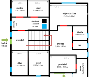Obec Záhradné - dvojposchodový tehlový RD s veľkou záhradou