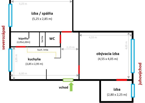 ul. Višňová – moderný 2,5 izbový zrekonštruovaný byt, 64 m2