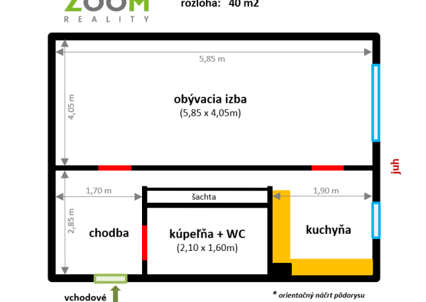 ul. Prostějovská - útulný a slnečný 1 izbový byt, 40m2