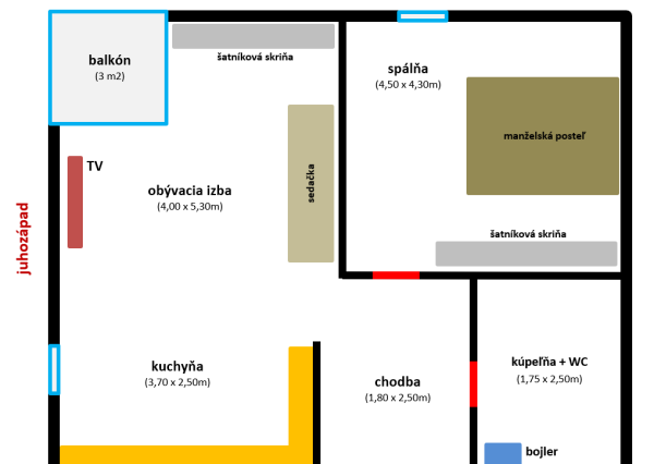 PRENÁJOM - 2 izbový byt s loggiou, podlahovým kúrením a park. miestom