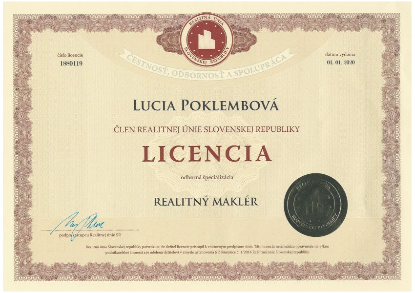 Člen Realitnej únie SR
