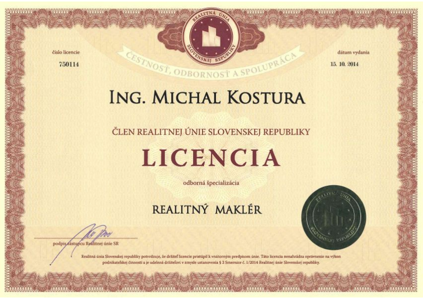 Člen Realitnej únie SR