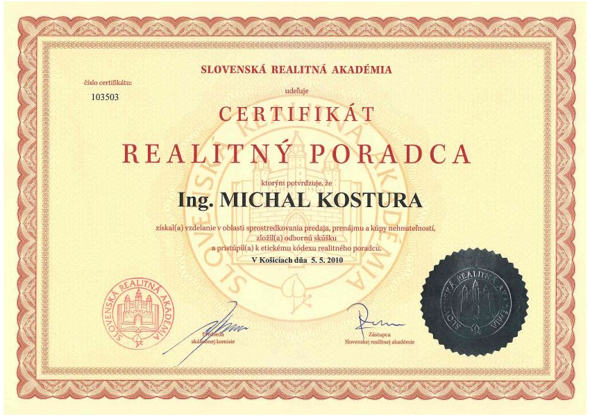 Vzdelanie - Realitný poradca